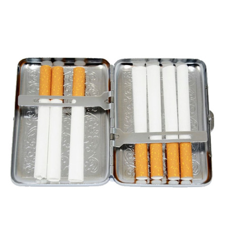 Etui à cigarette/ boite à paquet de cigarette - Push up - métal