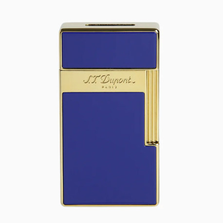 Briquet ST Dupont Biggy Laque Bleue et Doré