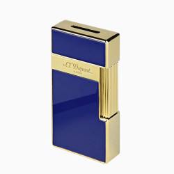 Briquet ST Dupont Biggy Laque Bleue et Doré