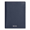 Portefeuille Vertical Hugo Boss Cuir Grainé Bleu