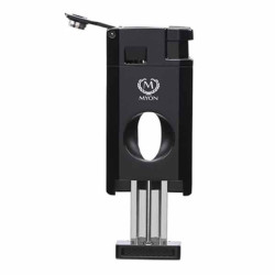 Briquet Myon Double jet V-Cut Finition Noire